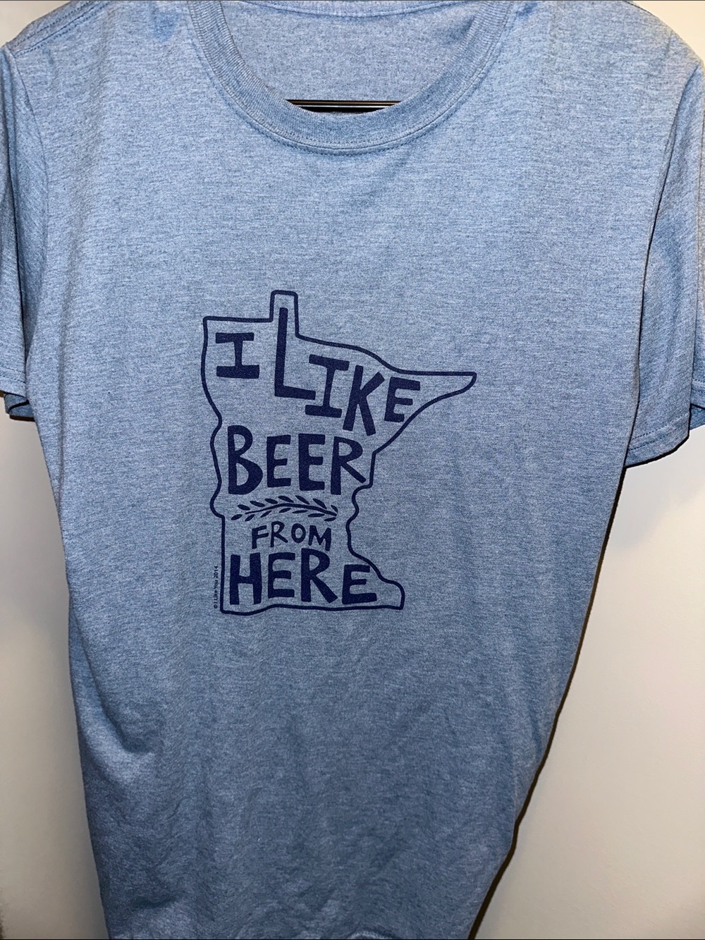 I Like Beer From Here Graphic Tee - Light Blue